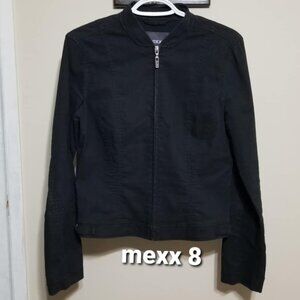 MEXX Jacket 8 Black Denim Lightweight Cotton Casual